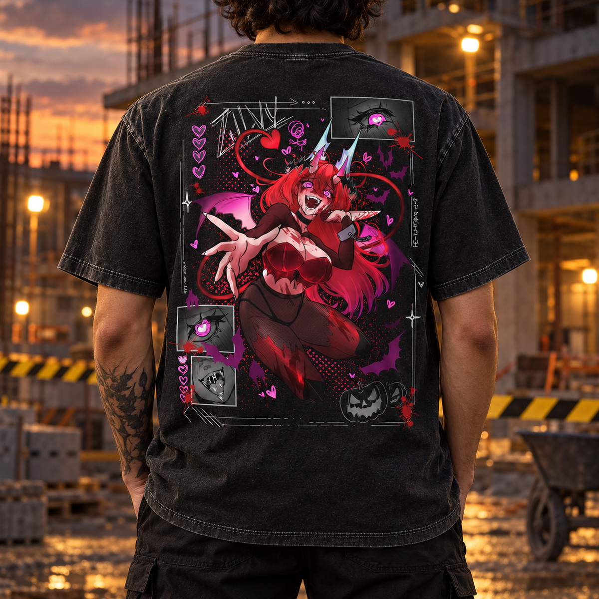 Jarrowin Tee Zilvy worn, back
